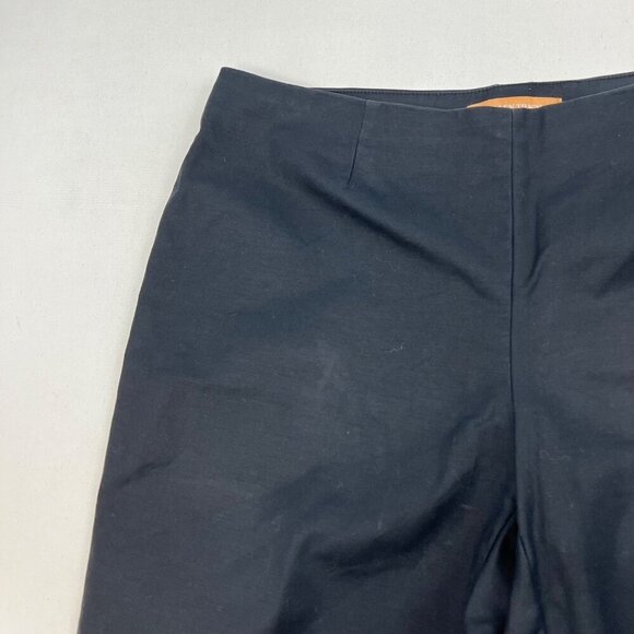 Ellen Tracy Women’s Mid Rise Flat Front Chino Pants Black Side Zipper 8 - Picture 4 of 9